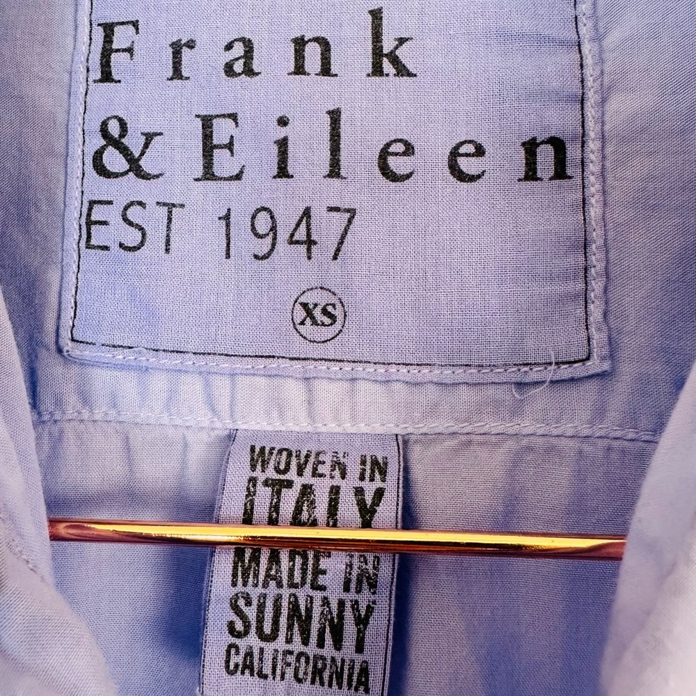 Frank&Eileen button down shirt front pocket long sleeve boho soft lavender color - Picture 9 of 9